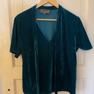 Anthropologie Velour Blouse